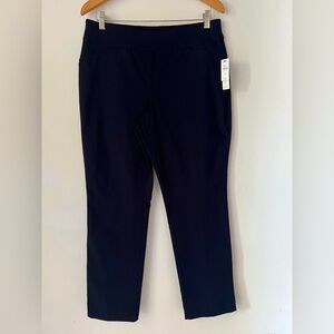 NEW Talbots Slimming Pull On Navy Pants size 12P